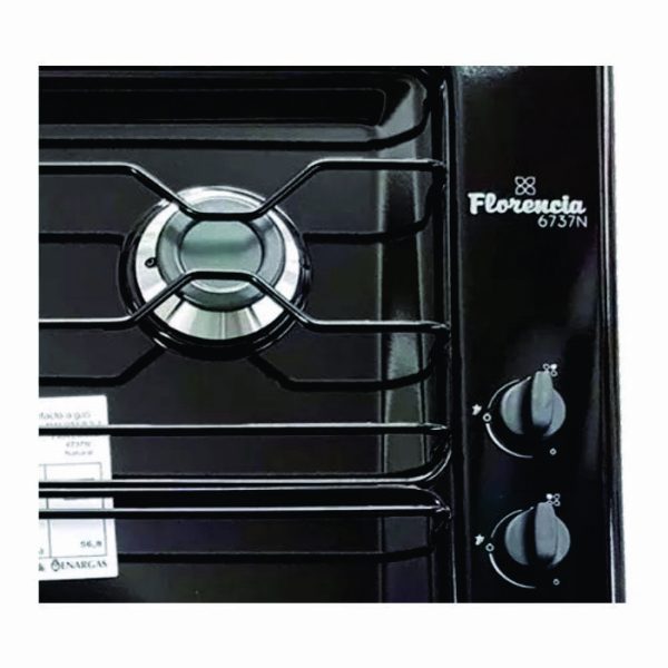 ANAFE FLORENCIA A GAS 4 HORNALLAS NEGRO FLOR6737N-3 Anafe Florencia a gas 4 hornallas negro Flor6737N