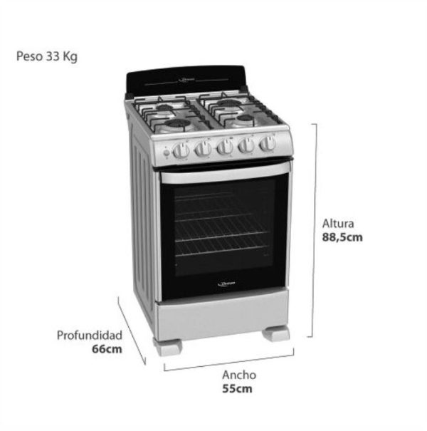 Cocina Drean 55cm Inoxidable Multigas CD5502AI