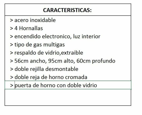 Cocina Escorial Master Style Inoxidable Multigas