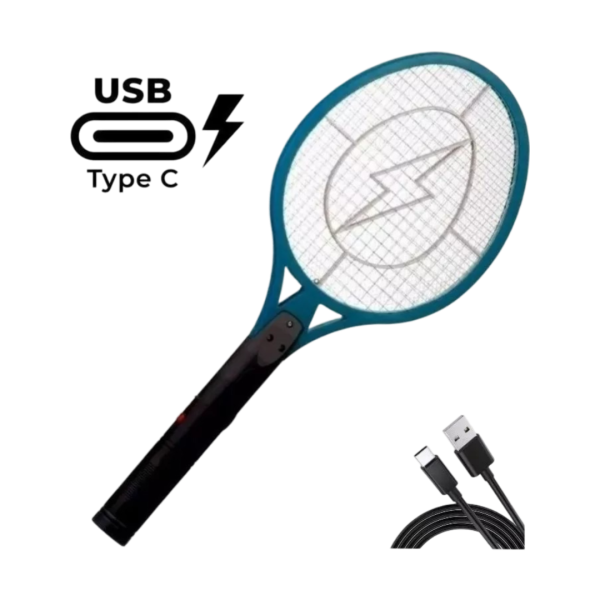 Raqueta Paleta Mata Mosquitos Moscas Recargable Usb