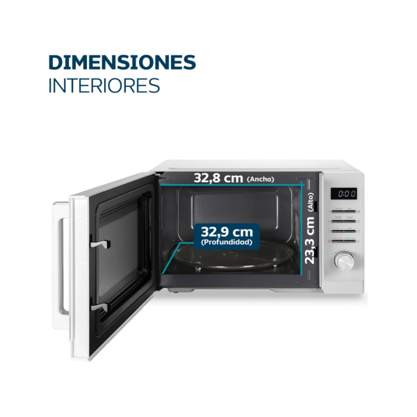 MICROONDAS PHILCO Digital 23lts 900w Blanco Mphdw23uap