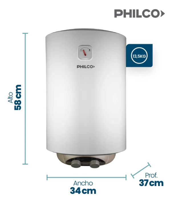 Termotanque Eléctrico Philco 50lts (carga inf.)